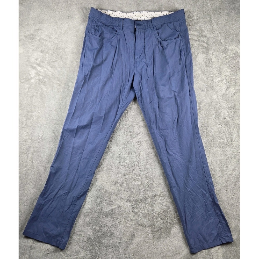 Huk Fishing Pants Mens 38x34 Blue Chino Performance Stretch Casual